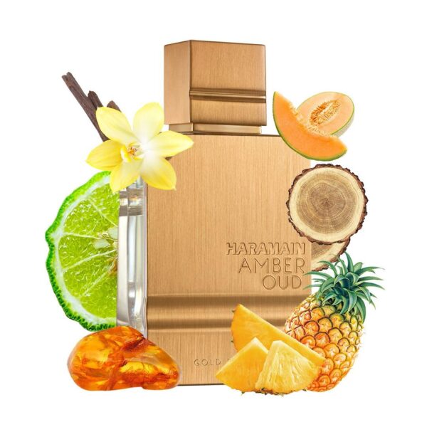 Al Haramain Amber Oud Gold Edition - Perfume árabe para mujeres y hombres - Eau de Parfum en espray con notas de bergamota, melón, piña, ámbar, acorde amaderado y almizcle, 2 onzas - Imagen 6